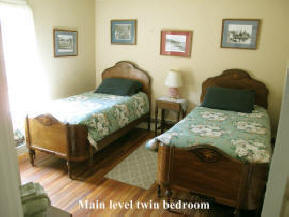 Main level twin bedroom
