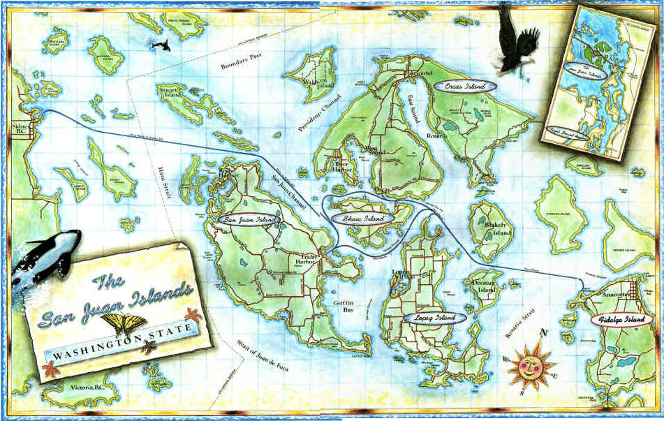 San Juan Islands map